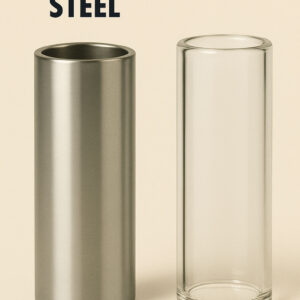 Guitar slides glass and chromeless steel